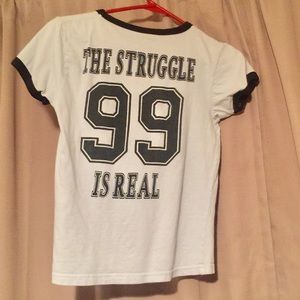 White and black cropped and fun shirt!